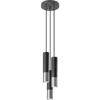 Livolo Lampe suspendue | Noir avec de l'argent à l'extérieur rond | LED de luxe | Livo