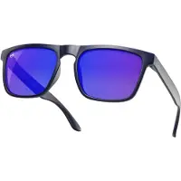 MowMow Lunettes de soleil sport 'Thor Sunglasses - Polarized - Men - Women - Black' violet foncé