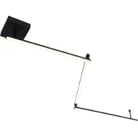 QAZQA Plafonnier noir 150,8 cm avec LED à 3 niveaux de luminosité et réglable - Annuschka