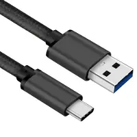 Allteq Câble USB C vers USB A - 3.2 - Gaine nylon -