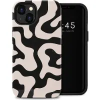 Selencia Coque arrière Vivid pour Apple iPhone 13 - Art Wave Black