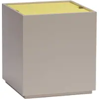 Hubsch Table d'appoint/boîte de rangement Vault gris/jaune