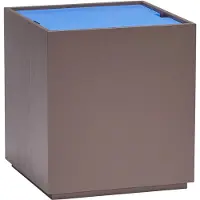 Hubsch Table d'appoint/boîte de rangement Vault bleu/marron