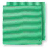 Pip studio Torchon Pip Studio Stripes Green 65 x 65 cm (Lot de 2)
