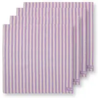 Pip studio Serviette de Table Pip Studio Stripes Lilac-40 x 40 cm