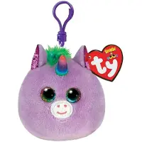 TY Squish a Boo Clips Rosette Licorne 8cm