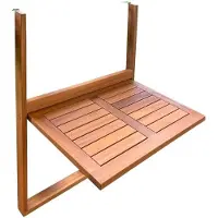 Sonstiges Table de balcon suspendue LILOU – bois d'acacia – pliable – 60 x 44 x 80 cm