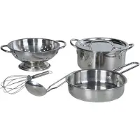 Pflanzen-Kölle Ensemble d'outils cuisine de jeu pour boue 6 pcs Inox