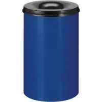 V-Part - Feuerlöschender Papierkorb 110 Liter - Steel - Blau, Schwarz