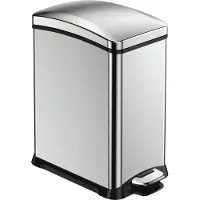 EKO - Nouveau seau à déchets Rejoice, 15 litres - Acier inoxydable et plastique - Finition mate