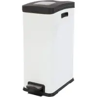 EKO - Rejoice Poubelle à pédale 30 litres - Steel Plastic - Blanc