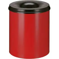 V-Part Corbeille à papier auto-extinguible, capacité 80 l, h x Ø 540 x 465 mm, corps, Poubelle, Rouge
