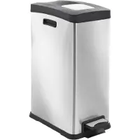 EKO Rejoice Poubelle à pédale 30 Litres Acier inoxydable Mat