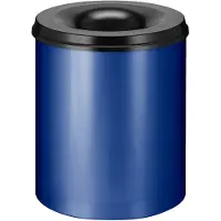 Brabantia V-Part - Feuerlöschender Papierkorb 80 Liter - Steel - Blau, Schwarz