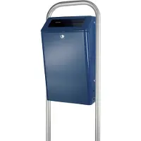 Kaiser+Kraft Collecteur de déchets avec seau intérieur en métal, Poubelle, Bleu