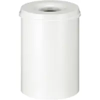 V-Part Collecteur de déchets 30 L, autoextinguible, structure blanc/couvercle blanc