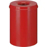 V-Part Collecteur de déchets 30 L, autoextinguible, structure rouge/couvercle rouge