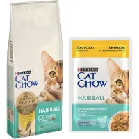 Cat Chow Special Care Hairball Control - Croquettes pour chat pour favoriser l'élimination des boules de poils - 15 kg