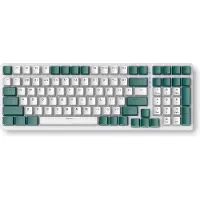 Fuegobird Clavier de jeu mécanique K3, 100 touches, QWERTY, Clavier mécanique rétroéclairé RVB, Vert