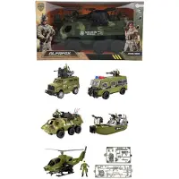 Toi-Toys ALFAFOX Véhicule militaire mt acc+play figure 6ass