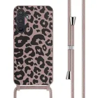 IMoshion Coque design en silicone avec cordon Samsung Galaxy A55 - Animal Pink
