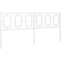 vidaXL Tête de lit de rechange en métal blanc 180 cm