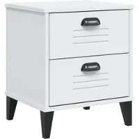 vidaXL Table de chevet VIKEN blanc bois d'ingénierie
