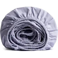 Yumeko - Drap housse - Percale De Coton - 140x200x30 - Bleu