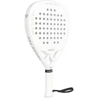 VirtuFit Raquette de padel Fusion Pro 18K carbone noyau EVA blanc/argent