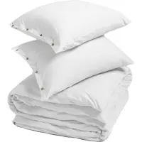 Yumeko - Parure de lit - Jersey De Coton - 200x220 - Blanche