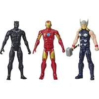 Character Options Ltd. Marvel Avengers Titan Hero Series Black Panther, Thor et Iron Man 3Pack de 3