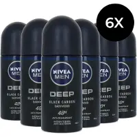 Nivea 6 déodorants à bille pour homme - Deep Darkwood 50 ml