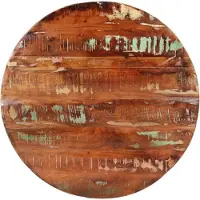 vidaXL Dessus de table Ø 80x1,5 cm rond bois massif de récupération