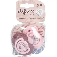 Difrax Tétine Dynamic Botanic 3-6 mois 2 pc(s) Tétine(S)