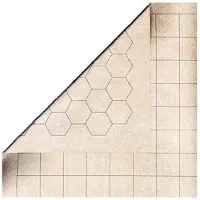 Chessex Reversible Battlemat 1,0x1,0 pouces (quadrillé+hex) 23,5x26 pouces Tapis de jeu pour les jeux de rôle et les jeux de table