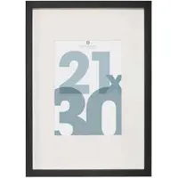Atmosphera Cadre photo "Manu" - bois et verre - noir - 21x30 cm - Noir - createur d'interieur