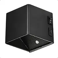 Goliving Wall Lamp Rechargeable - Lampe murale d'intérieur - Sans fil - Avec détecteur de mouvement - USB-C - 4400 mAh - Lumière blanc chaud - 10 x 10 x 10 cm - Noir