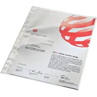 Leitz Pochettes perforées 4734 , format A4, ouverture sur le dessus, 100 p., clair, transparent