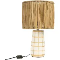 Bazarbizar-b2b La Lampe De Table Molokai-blanc Naturel | JABR097WN
