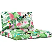 vidaXL Coussins de palette lot de 2 multicolore tissu