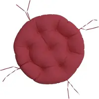 vidaXL Coussin rond rouge bordeaux Ø 60 x11 cm tissu oxford