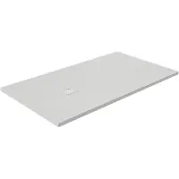 Luca Varess Classy receveur de douche 140 x 80 cm marbre composite blanc mat structure rock