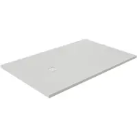 Luca Varess Classy receveur de douche 140 x 90 cm marbre composite blanc mat structure rock