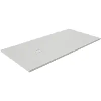 Luca Varess Classy receveur de douche 180 x 90 cm marbre composite blanc mat structure rock