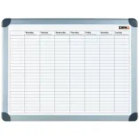 Desq Planificateur de semaine magnétique 60x90 cm Blanc