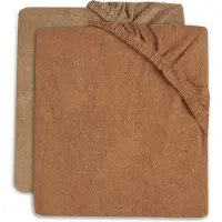 Jollein Housse de Matelas à Langer Jollein Badstof Caramel/Biscuit (2-Pack)