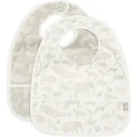 Jollein Bavoir Jollein Waterproof Animals Olive Green (2pack)