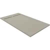 Luca Varess Dandy receveur de douche 160 x 90 cm marbre composite Soie grise mat structure rock
