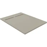 Luca Varess Dandy receveur de douche 120 x 90 cm marbre composite Soie grise mat structure rock
