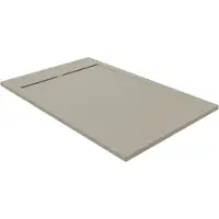 Luca Varess Dandy receveur de douche 140 x 90 cm marbre composite Soie grise mat structure rock